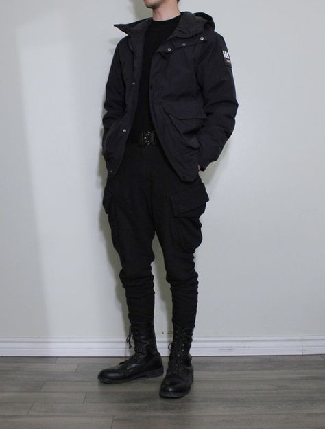 Dark Academia Techwear, Techwear Jackets Men, Casual Techwear Men, Sick Outfit, Masc Fits, Bf Aesthetic, Techwear Men, Casual Techwear, Techwear Aesthetic