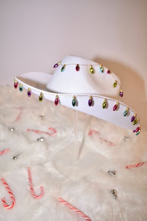 Christmas Cowgirl Outfit, Cowboy Christmas Outfit, Cowgirl Christmas Aesthetic, Western Christmas Party Outfit, Christmas Cowboy Hat, Liquor Themed Cowgirl Hats, Cowgirl Christmas Outfit, Light Up Cowboy Hat, Cowgirl Christmas