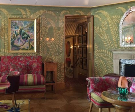 5 Hertford Street, Rifat Ozbek, Private Members Club, Monochromatic Room, Fern Wallpaper, Members Club, London Interior, Mayfair London, London House