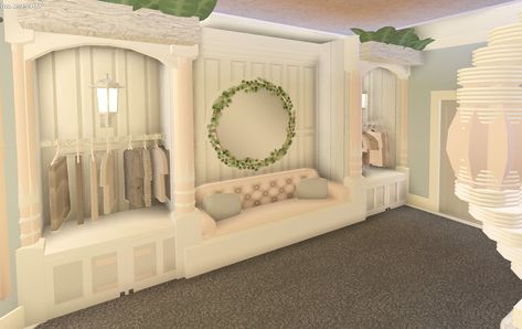 Bedroom design with a custom carriage bed. Bloxburg House Entryway Ideas, How To Make A Canopy Bed In Bloxburg, Bloxburg Bed Ideas Aesthetic, Bloxburg Princess Bedroom, Bloxburg Custom Bed, Bloxburg Bed Ideas, Bloxburg Entryway, Bloxburg Entryway Ideas, Making A Bed Frame