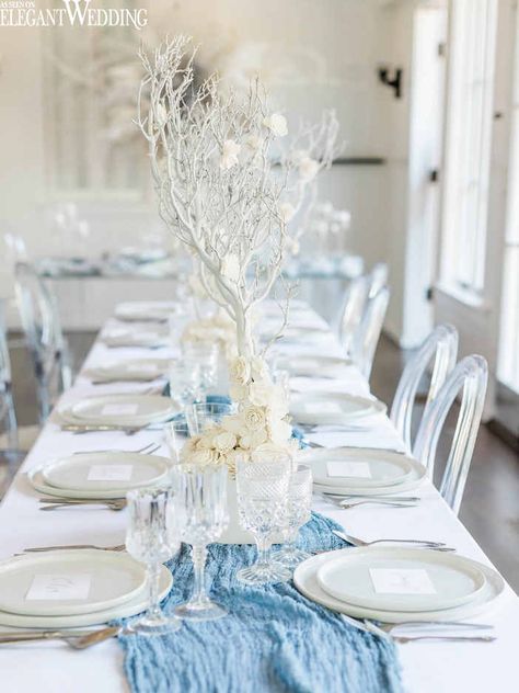 Winter Wedding Theme, Christmas Winter Wedding, Winter Party Themes, Blue Winter Wedding, Urban Wedding Venue, Snow Theme, Winter Wonderland Theme, Wonderland Theme, Wedding Themes Winter