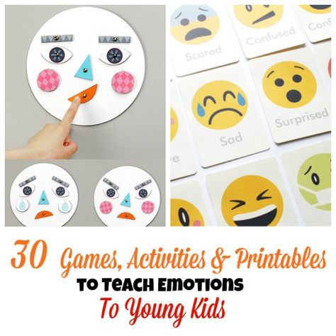 30 Games And Activities To Teach Emotions in Preschool or Kindergarten. Emotions Preschool Activities, Feelings Preschool, Emotions Game, Feelings Games, Teaching Emotions, Emotions Preschool, Feelings Activities, Emotions Cards, Emotions Activities