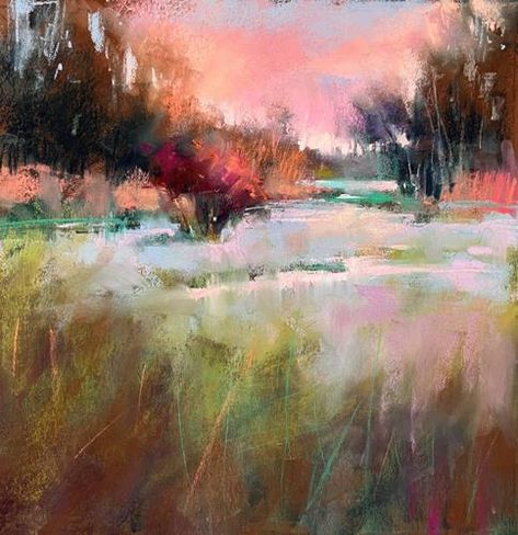 Marla Baggetta, Marsh Landscape, Pastel Landscapes, Pastel Artwork, Pastel Landscape, Pastel Paintings, Watercolor Landscape Paintings, Acrylic Oil Painting, Abstract Landscape Painting