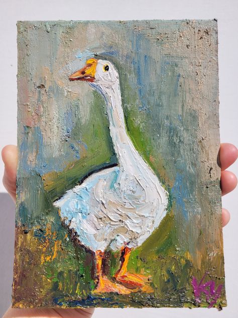 Painting Farm Animals, Geese Painting, Goose Painting, Painted Sheep, Goose Art, Duck Painting, Animals Painting, Soft Pastel Art, Funny Paintings