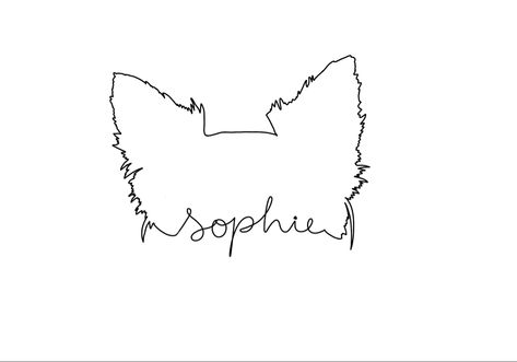 Westie Outline Tattoo, Westie Ears Tattoo, Dog Memorial Tattoos Yorkie, Yorkie Silhouette Tattoo, Yorkie Drawing Simple, Westie Dog Tattoo, Border Collie Ears Tattoo, Yorkshire Terrier Tattoo Minimalist, Westie Tattoo Ideas