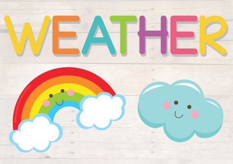 Busy Little Bugs all about weather #busylittlebugs #weather Weather Signs For Preschool, Weather Poster Preschool, Weather Cartoon Pictures, Free Printable Weather Chart Preschool, Weather In English, Weather For Kids, Weather Clipart, Classroom Job Chart, Classroom Job