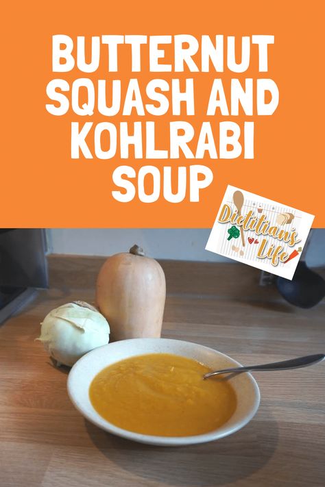 Butternut Squash and Kohlrabi Soup Kohlrabi Soup Recipes, Kohlrabi Soup, Kohlrabi Recipes, Buttercup Squash, Low Protein Diet, Protein Diet, Unsaturated Fats, Protein Diets, Ninja Foodi