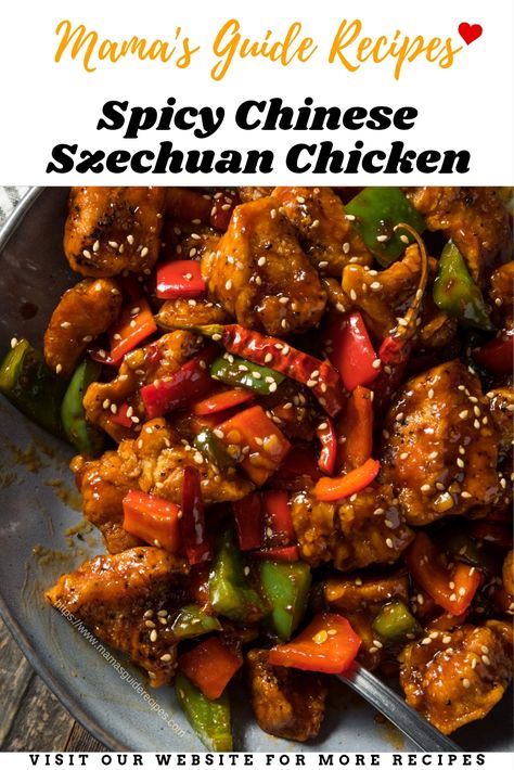 Spicy Chinese Szechuan Chicken Recipe Spicy Chicken Breast Recipes, Chicken Fillet Recipes, Spicy Chicken Breast, Szechuan Recipes, Szechuan Chicken, Homemade Chinese Food, Chinese Chicken Recipes, Asian Dinner Recipes, Chinese Cooking Wine