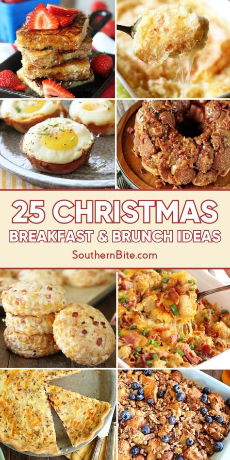 This Ultimate List of Christmas Breakfast & Brunch Recipes, features delicious dishes like Buttermilk Pecan Coffee Cake, Apple Fritters, protein-packed savory dishes, and more to make your holiday morning extra deliciously special! Christmas Family Brunch Ideas, Christmas Recipes Brunch, Appetizer For Brunch, Xmas Brunch Ideas Families, Breakfast For Dinner Christmas Party, Brunch Menus For Christmas, Easy Christmas Dinner Recipes For Family, Christmas Brunch Food Ideas Party, Brunch For Christmas