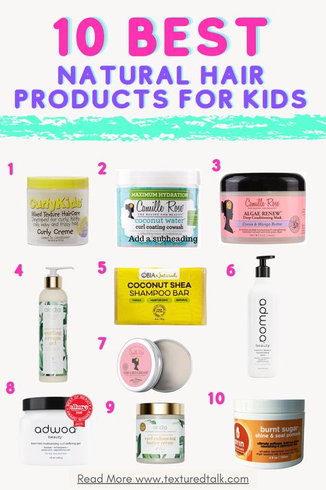 The Best Kids Natural Hair Products of 2023 | #naturalhairkids #naturalhairproductsforkids #kidsnaturalhair #curlykids #curlyhairproductsforkids Shea Moisture Shampoo, Kids Natural Hair, Mommy Hairstyles, Grease Hairstyles, Easy Care Hairstyles, Best Natural Hair Products, Kids Curly Hairstyles, Toddler Hairstyles, Natural Hair Products