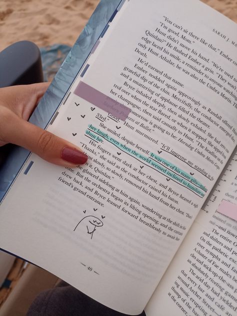 Crescent City Annotation, Pretty Book Annotations, Annotating Ideas, Annotations Ideas, Jessica Core, Books Annotation, House Of Sky And Breath, Sky And Breath, Book Lines