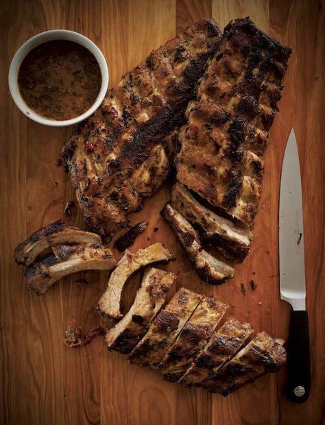 Grilled Ribs in a Mexican-Style Chile Marinade Recipe Mexican Ribs, Smoked Ribs Rub, Pork Rib Marinade, Grilled Beef Ribs, Rib Marinade, Grilled Ribs, Bbq Short Ribs, Smoked Ribs, Ribs On Grill