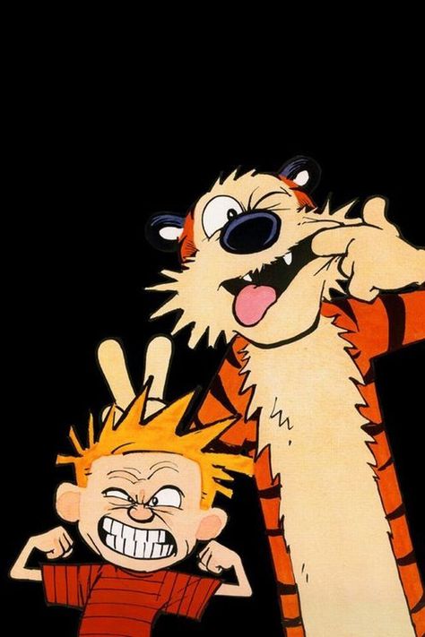 Calvin and Hobbes Calvin N Hobbes, Calvin And Hobbes Pfp, Calvin And Hobbes Art, Deadpool Wallpaper Iphone, Calvin And Hobbes Tattoo, Wallpaper Iphone Funny, Calvin And Hobbes Wallpaper, Calvin Und Hobbes, Calvin And Hobbes Quotes