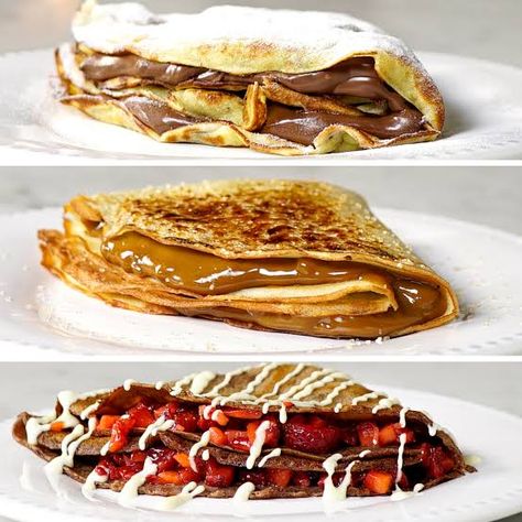 Sweet Crepes, Tasty Videos, Crepe Recipes, Cooking Recipes Desserts, Breakfast Casserole, Yummy Food Dessert, Sweet Recipes, Cooking And Baking, Nutella