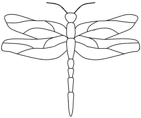 Stained Glass Art Templates, Diy Dragonfly Crafts, Stained Glass Dragonflies, Stained Glass Dragonfly Pattern, Stained Glass Bugs, Stained Glass Butterfly Pattern, Dragonfly Stained Glass Pattern, Stained Glass Designs Templates, Dragonfly Template