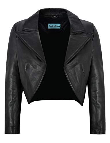 Dramatic Clothing, Leather Blazer Women, Evening Blouses, Womens Coats, Cropped Leather Jacket, Bolero Jacket, Leather Blazer, Cropped Jacket, Gift List