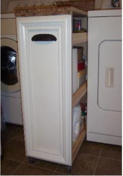 Between Washer And Dryer, Small Washer And Dryer, Mud Room Laundry Room Combo, Washer Dryer Laundry Room, Cabin Rooms, Rolling Cabinet, Laundry Room Decorating, Laundry Room Update, Small Laundry Room Makeover