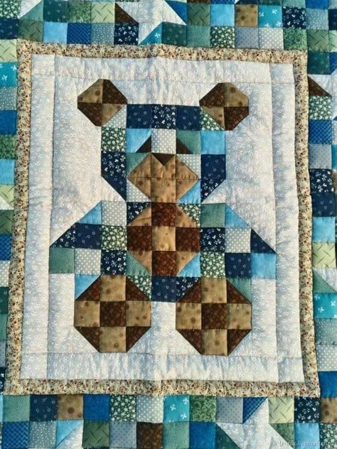 Kids Quilts Ideas, Quilting Projects Ideas Free Pattern, Baby Quilts Patterns, Animal Quilt Patterns, Bear Quilt Pattern, Diy Baby Quilt, Teddy Bear Quilt Pattern, Teddy Bear Quilt, Modern Baby Quilt Patterns