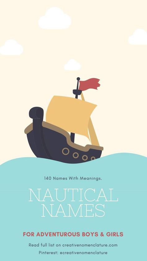 140 Nautical Names for Adventurous Boys & Girls With Meaning Octopus Names, Nautical Names, Marine Baby, Ocean Names, Greek Titans, Children Names, Types Of Dragons, Goddess Of The Sea, Sea Captain