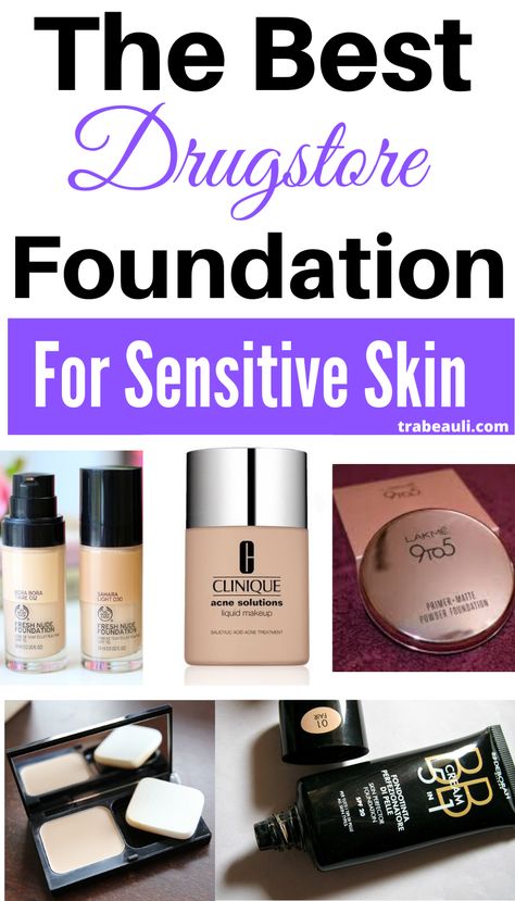 Want to know What brand of makeup is best for sensitive skin? Yes, So checkout here water based foundation reveiws with full coverage long lasting in 2019 #Sensetiveskin #Makeup #Foundation Best Makeup Products For Sensitive Skin, Best Foundation For Sensitive Skin, Best Face Foundation, Makeup For Sensitive Skin, Foundation For Sensitive Skin, Water Based Foundation, Sensitive Skin Makeup, Best Drugstore Foundation, Clinique Acne Solutions