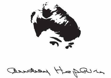 Audrey Hepburn signature tattoo inspo Audrey Hepburn Signature, Audrey Hepburn Tattoo Ideas, Audrey Hepburn Tattoo, Signature Tattoo, Marilyn Monroe And Audrey Hepburn, Aubrey Hepburn, Audrey Hepburn Art, Graphite Art, Simple Line Drawings