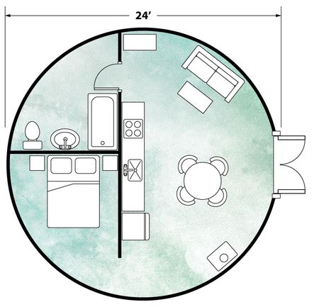 Living In A Yurt As An Affordable Way To Live Tiny - The Tiny Life Yurt Design, Sip Panels, Building A Yurt, Yurt Interior, Small Apartment Plans, Round House Plans, Yurt Home, Yurt Living, Silo House