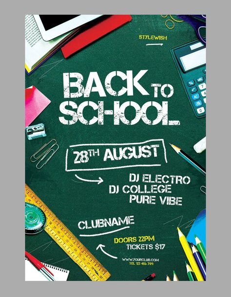 Back To School Promotion Design, School Event Poster Design, Back To School Campaign Design, Back To School Graphic Design, Back To School Poster Design, School Event Themes, School Event Poster, Back To School Ads, School Poster Design