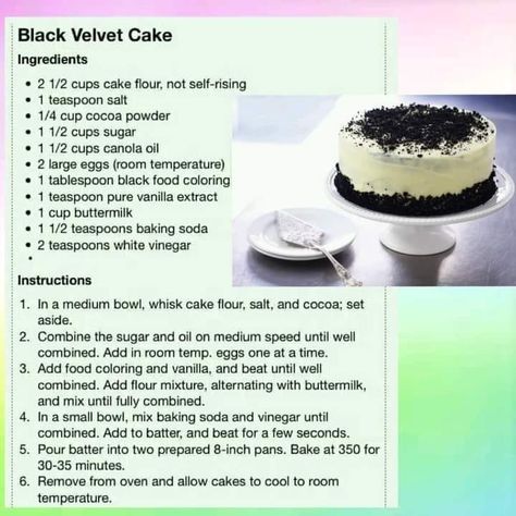 USA food for Soul | Black Velvet cake Black Velvet Cake Recipe, How To Bake Cakes, Black Velvet Cake, Black Velvet Cakes, Pillow Cakes, Chocolate Cake Recipe Moist, Velvet Cake Recipes, Bake Cakes, Usa Food