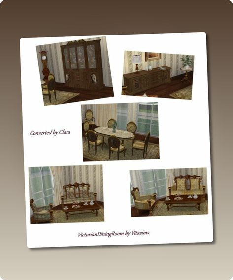 Sims 4 Dining CC: Victorian Dining Room Vitasims2 Conversion By Clara Sims 4 Dining Cc, Sims 4 Victorian, Victorian Dining Room, Dining Room Victorian, Mod Jacket, Sims 4 Cc Download, Model Nails, Tools And Toys, Toddler Tops