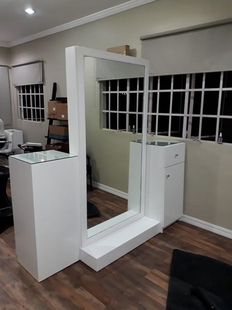 Double Sided Salon Mirror, Hair Stations, Salon Mirrors, The Expanse, Loft Bed, Loft, Siding, Mirror, Bed