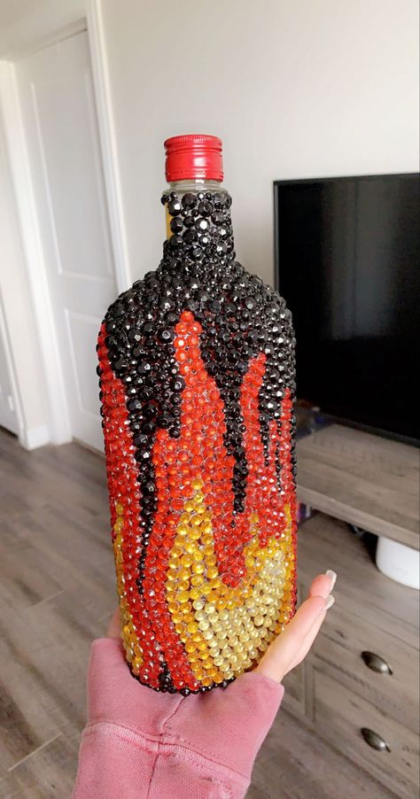 Birthday Bottle Decoration, Decorated Fireball Bottle, Rhinestone Wine Bottle, Bedazzled Fireball Bottle, Badazzel Bottle, Bling Patron Bottle, Rhinestone Liquor Bottles, Rhinestone Bottle Alcohol, Badazzel Liquor Bottles