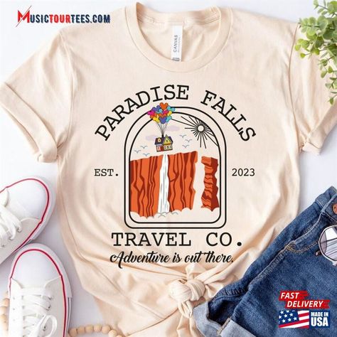 Paradise Falls, 2023 Travel, Adventure Is Out There, Retro Disney, Disney Up, Southern Ladies, Up House, Movie Shirts, Disney Trip