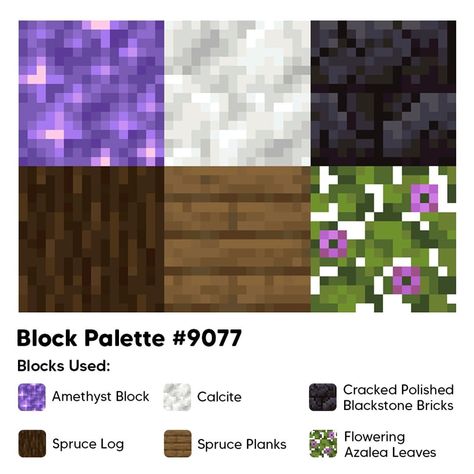 Block Palettes on Instagram: “Palette 9077 Swipe to see build by: @spoopeymain DM us your builds with our palettes to get featured! Find more Minecraft block palettes…” Minecraft Palettes, Block Pallets, Minecraft Mansion, Minecraft Things, Minecraft Blocks, Minecraft Banner Designs, Minecraft House Plans, Minecraft Banners, Diy Minecraft