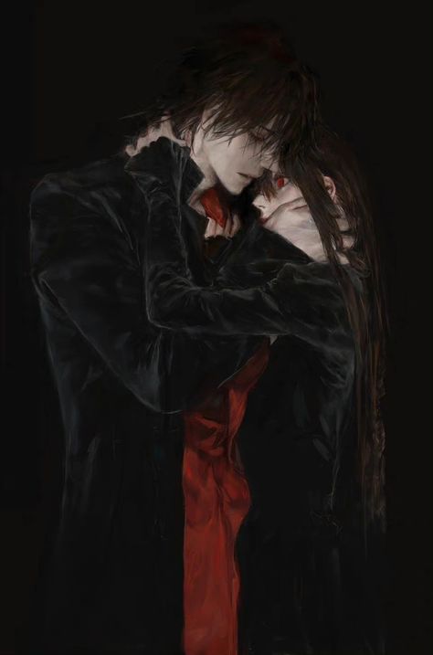 Vampire Art Anime, Vampire Romance Art, Vampire Love Art, Vampire Couple Art, Dark Romance Art, Vampire Knight Kaname, Vampire Romances, Anime Show, Vampire Love