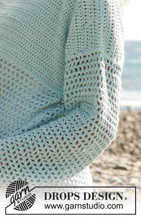 Drops Design Crochet, Magazine Drops, Crochet Patterns Free Beginner, Drops Patterns, Crochet Tunic, Lace Fashion, Drops Design, Cotton Lights, Crochet Pattern