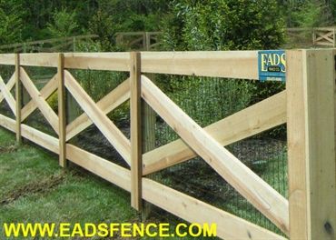 Show details for 4 Rail Crossbuck Fence Photo Gallery Crossbuck Fence, Wooden Fences, Horizontal Fence, Fence Styles, Diy Fence, Front Yard Fence, Cedar Fence, Farm Fence, Bamboo Fence