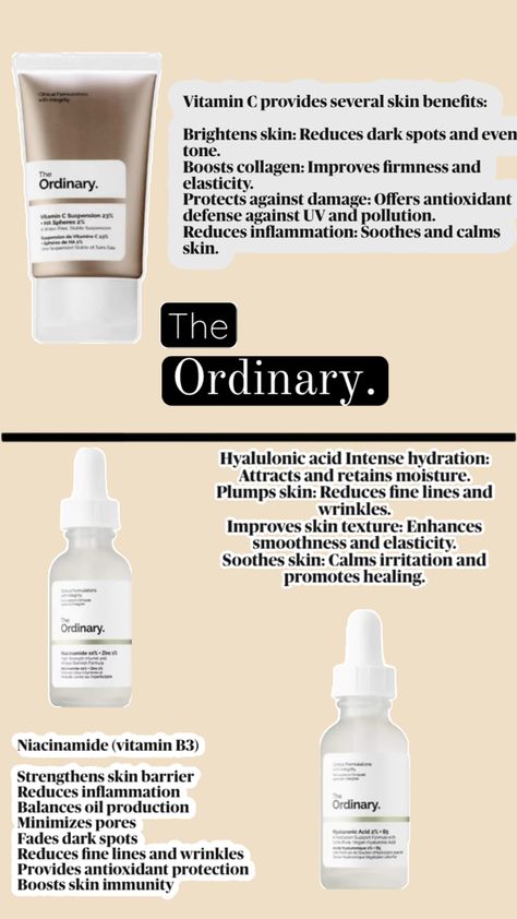 #theordinary #niacinamide #vitaminc #hyaluronicacid #acne #skincare The Ordinary Vitamin C Suspension, The Ordinary Vitamin C, Skincare Acne, Acne Scar, Acne Skincare, Sports Nutrition, Pharmacy Gifts, Medical Supplies, The Ordinary