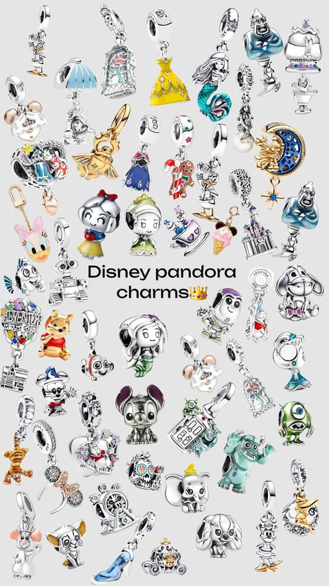 Disney Pandora, Pandora Bracelet Charms Ideas, Pandora Bracelet Designs, Airport Fits, Pandora Jewelry Charms, Disney Charms, Iphone Case Stickers, Pandora Disney, Dope Jewelry