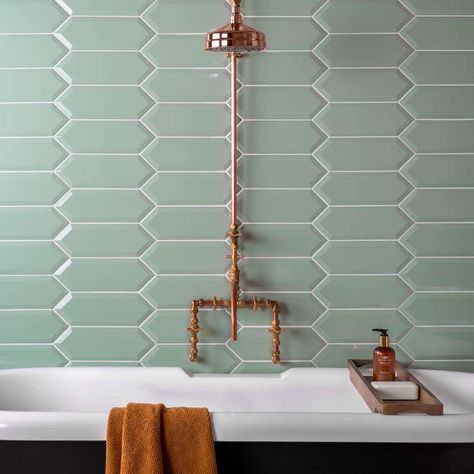 Mint Tiles, Bevelled Tiles, Hexagonal Design, Metro Tiles, Victorian Wall, Wood Effect Tiles, Tile Trends, Pink Tiles, Kitchen Splashback