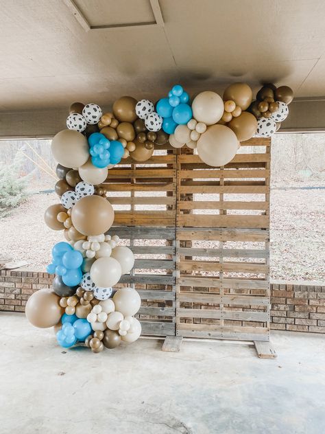 Coastal Cowgirl Balloon Arch, Cowboy Party Balloon Arch, Cowboy Theme Balloon Arch, Blue Western Theme Party, Cowboy Party Balloons, Cowboy Theme Backdrop, Western Balloon Garland, Blue Cowboy Birthday Party, Western Baby Shower Backdrop