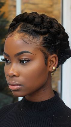 Medium Short Natural Hairstyles, Natural Hair Styles For Black Women Updos, Beach Hair For Black Women, Elegant Women Hairstyles, Loose Natural Hairstyles, Natural Formal Hairstyles, Wavy Braided Hairstyles, How To Style Natural Hair Black Women, Long Natural Hair Styles