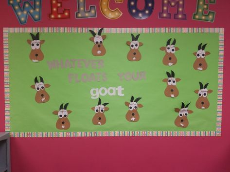 Farming craft  and bulletin board ideas 🐐 Goat Bulletin Board, Chicken Bulletin Board, Bulletin Board Ideas, Residence Hall, Kids Corner, Board Ideas, Bulletin Board, Bulletin Boards, Gingerbread Cookies