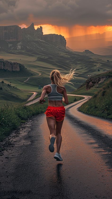 Running Era Aesthetic, Running Aesthetic Wallpaper, Running Wallpaper, Small Room Setup, Fitness Aesthetic Women, Beautiful Wallpaper Images, Running Images, Triathlon Women, Running Inspo