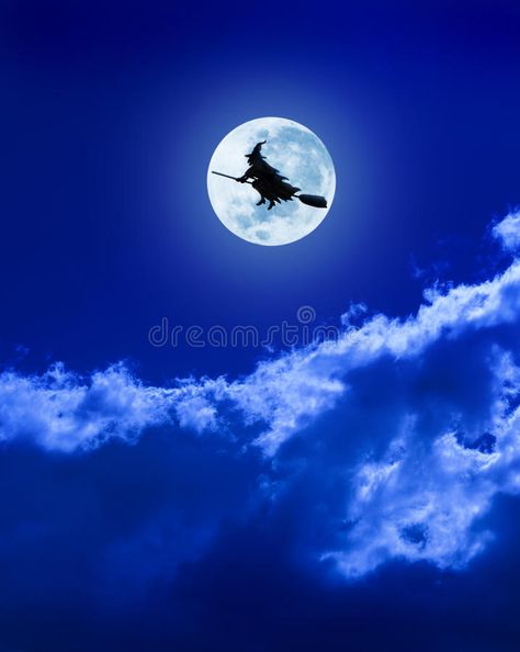 Halloween Witch Flying Moon Broomstick. A Halloween witch flying on a broom in a , #ad, #Moon, #Broomstick, #witch, #Halloween, #Witch #ad Witch Flying On Broom Full Moon, Flying On A Broom, Witch Flying On Broom, Witch Flying, People Fly, Image Halloween, Full Moon Night, Flying Witch, A Broom