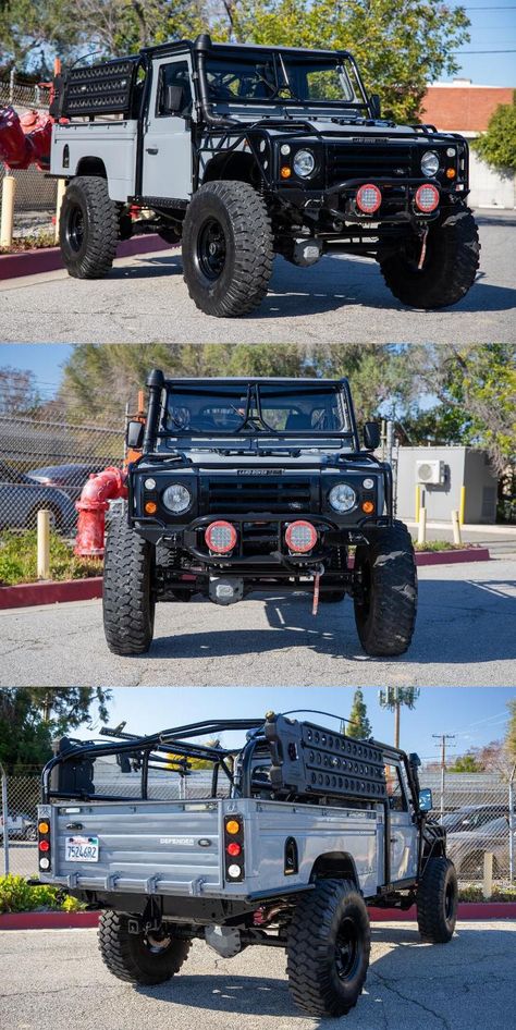 1980 Land Rover Defender 110 High Capacity Pickup Truck Land Rover Defender Truck, Defender 110 Pickup, Pickup Canopy, Land Rover Defender Pickup, Pickup Trucks For Sale, Rockford Fosgate, Truck For Sale, Land Rover Defender 110, Front Grill