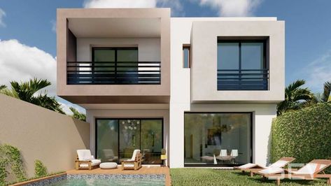 Villa BROOK - SCV - Entreprise de construction de villas clé en main au Maroc Moroccan Villa, 200m, Wedding Cake, Tiny House, Villa, House Styles, Cake, Outdoor Decor, Home Decor