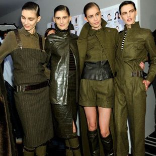 Another high end designer Max Mara dedicates an entire fashion show to army inspired looks