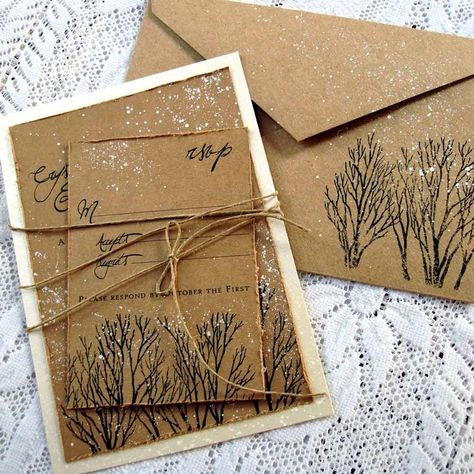 diy-hand-painted-wedding-invitations Christmas Wedding Invitations Elegant, Invitation Creative, Winter Invitations, Christmas Wedding Invitations, Rustic Winter Wedding, Trendy Wedding Invitations, Hand Painted Wedding, Winter Wedding Invitations, Winter Wedding Inspiration