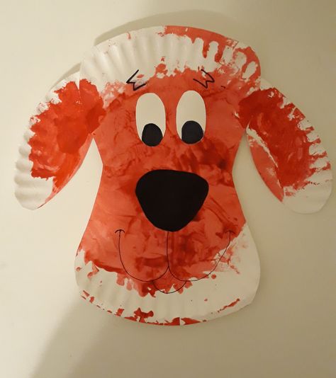 Red Infant Crafts, Clifford Crafts Preschool, Color Red Activities For Toddlers, Red Crafts For Toddlers, Clifford Craft, Red Activities For Toddlers, Color Red Activities For Preschool, Color Red Craft, Color Red Activities