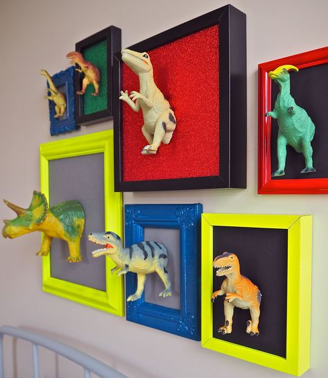 Dinosaur Boys Room, Dinosaur Kids Room, Dinosaur Room Decor, 3d Dinosaur, Dinosaur Bedroom, Diy Gallery Wall, Dinosaur Room, Corn Dog, Dinosaur Wall Art